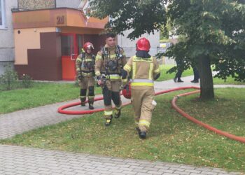Pożar na Osiedlu Śląskim w Zielonej Górze