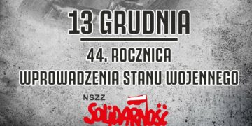 Solidarność zaprasza na obchody 44. rocznicy wprowadzenia stanu wojennego