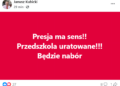 Pabierowski ugina się pod presją! Kubicki: przedszkola uratowane